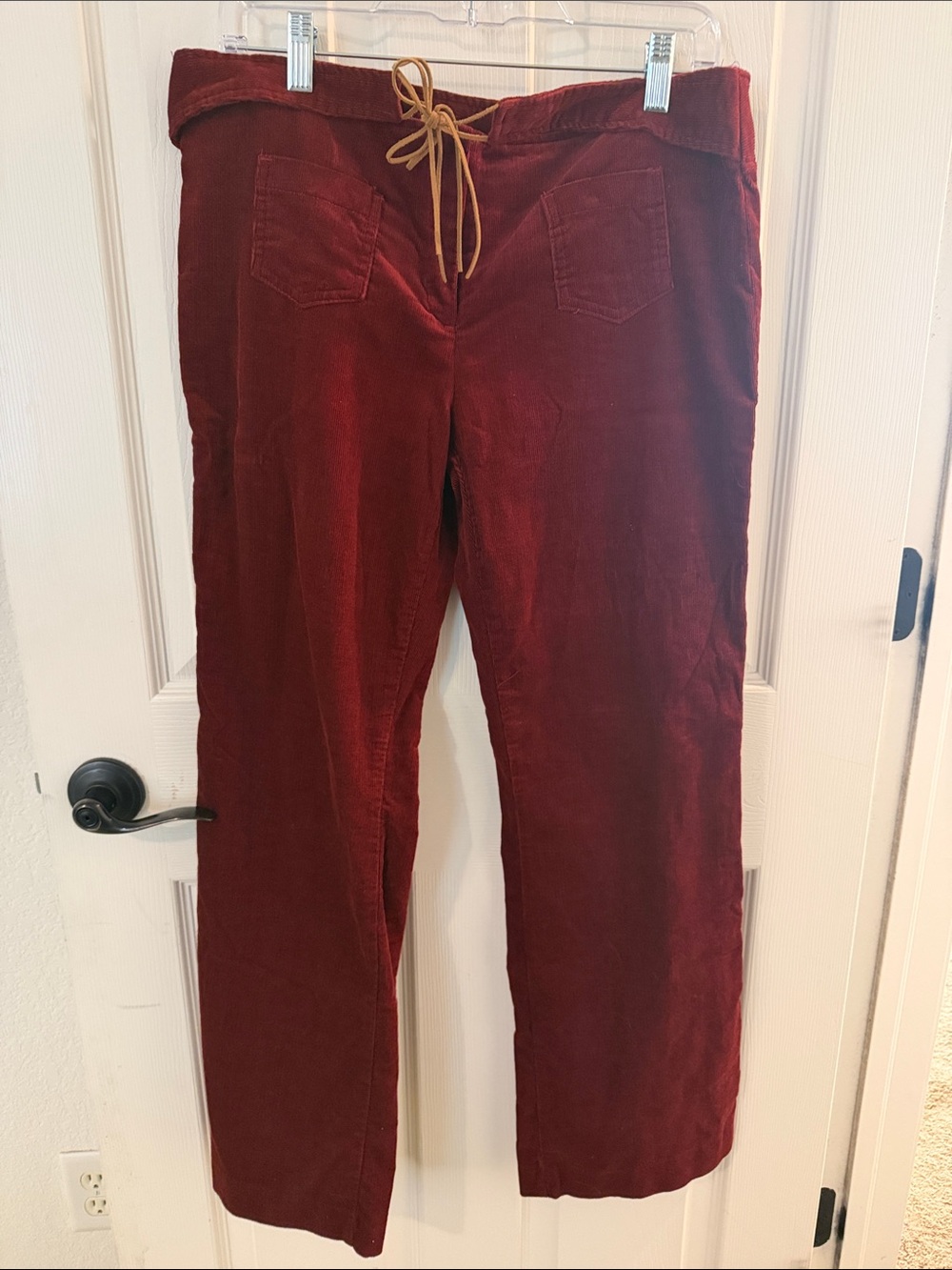 Y2K vintage To the Max Wine Red Corduroy Boot Cut Pants